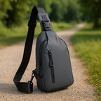 Korean City Waterproof USB Charging Crossbody Bag
