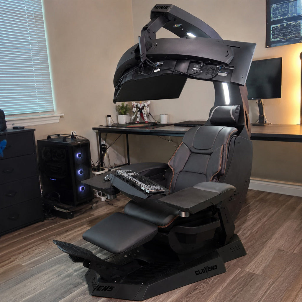 Supernova Zero-Gravity Futuristic Cockpit Gaming Workstation