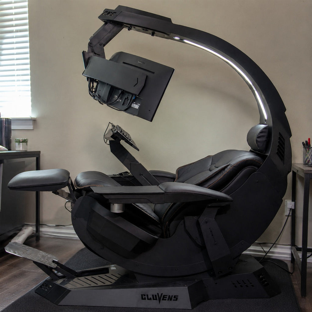 Supernova Zero-Gravity Futuristic Cockpit Gaming Workstation